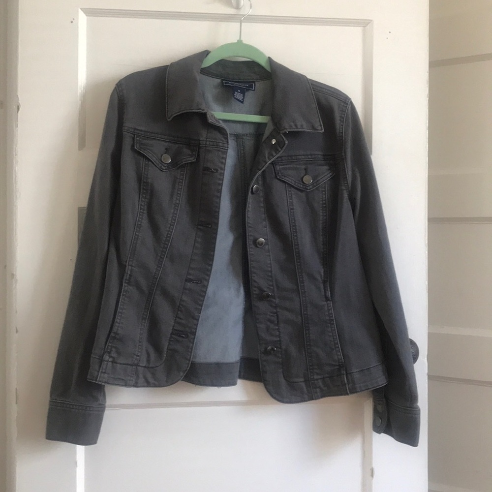 grey jean jacket